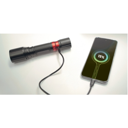 Latarka LED Hunter Aku 8W Osram P9 + uchwyt rowerowy